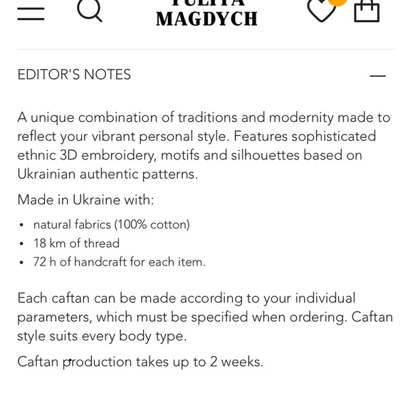 Yuliya Magdych Caftan Pansies - Picture 4 of 5